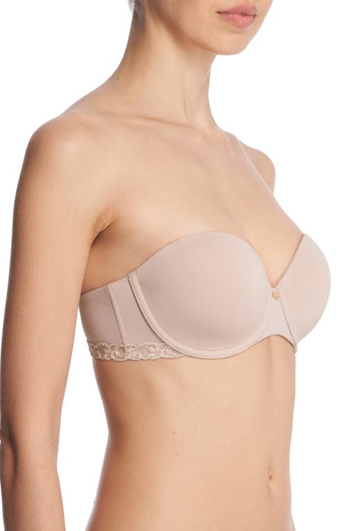 Shop Natori Pure Luxe Strapless Contour Underwire Bra In Rose/pink