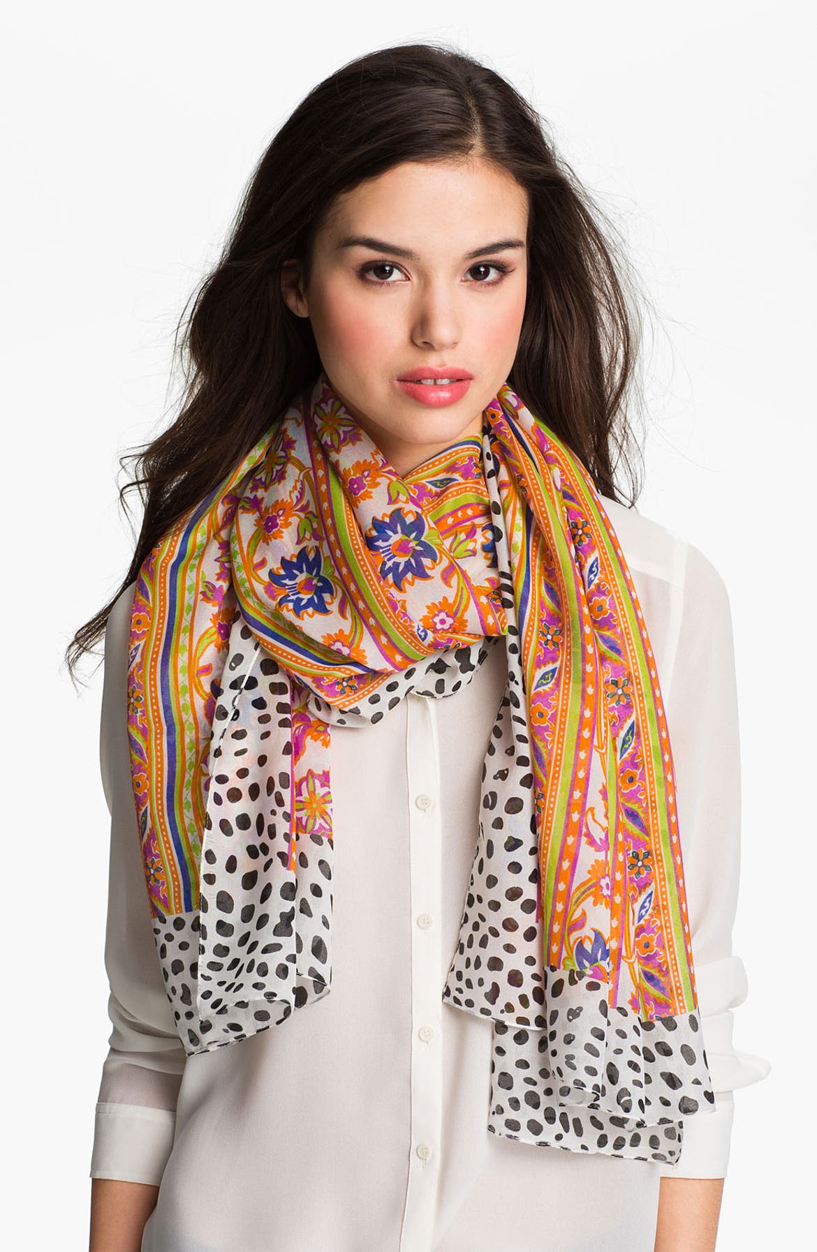 Nordstrom 'Flowers & Spots' Scarf | Nordstrom