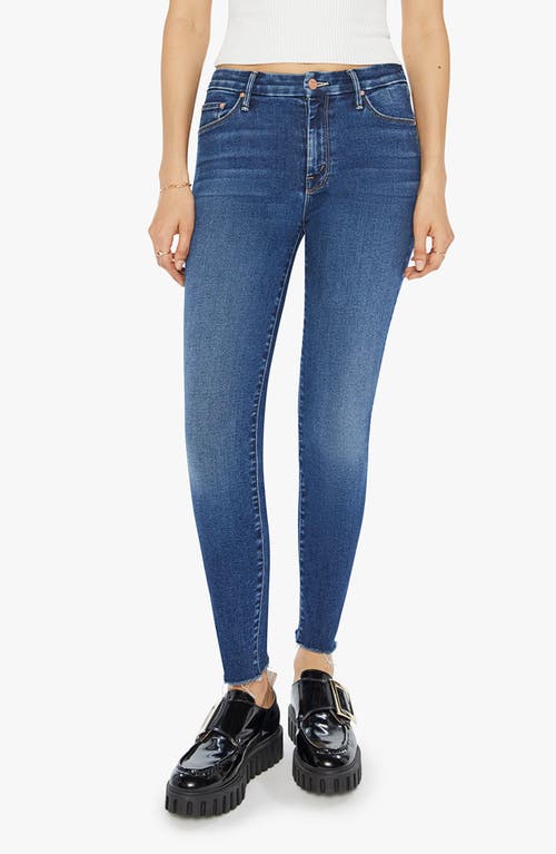 Shop Mother The Looker Fray Hem Ankle Skinny Jeans In Yakkity Yak