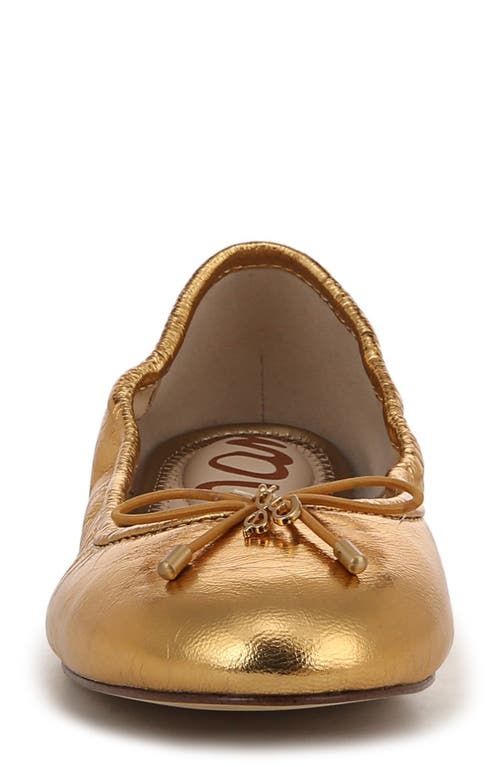 Shop Sam Edelman Felicia Ballet Flat In Medallion Gold