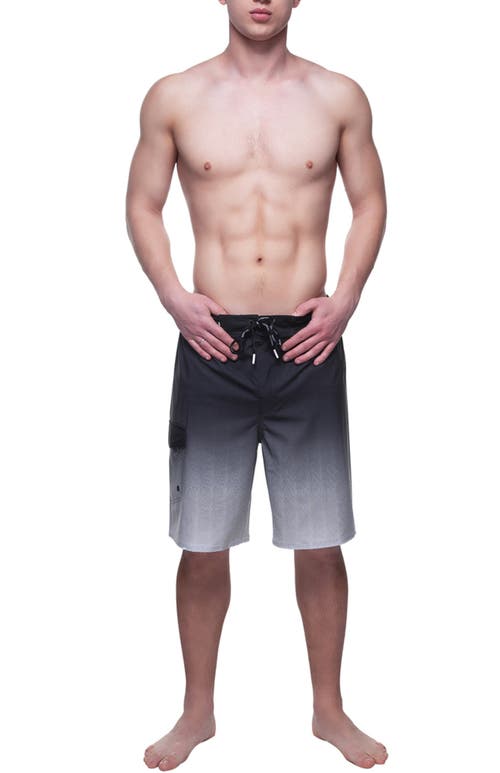 Rokka&rolla Quick-dry Swim Trunks With Elastic Waist In Black