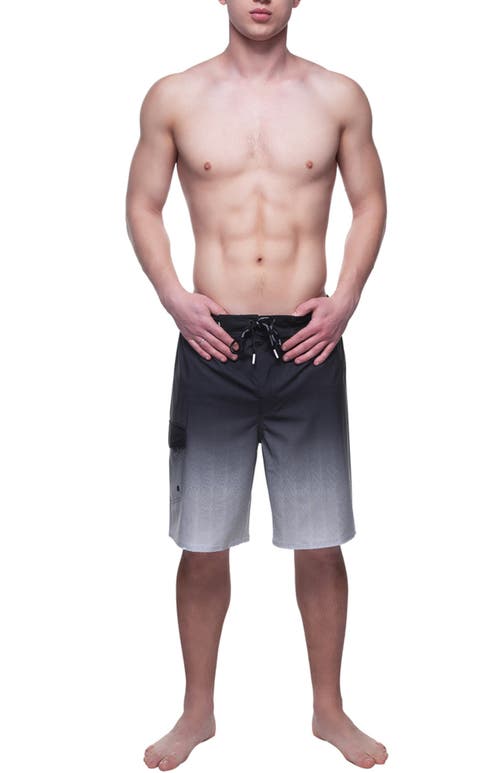 Shop Rokka&rolla Quick-dry Swim Trunks With Elastic Waist In Black