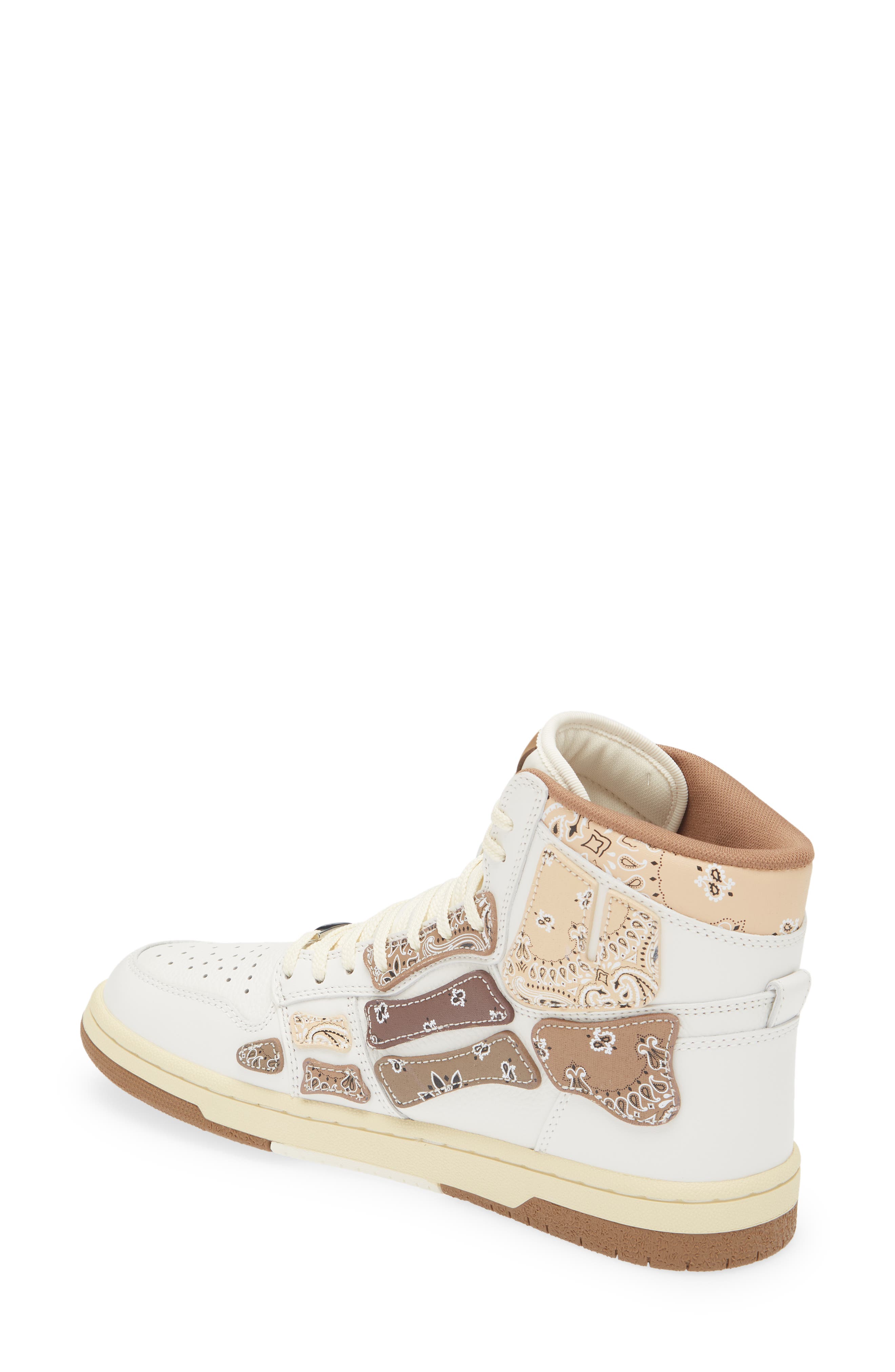 Amiri White \u0026 Brown Skel Top Hi Sneakers