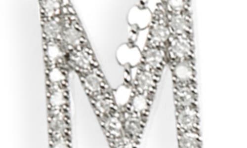 Meshmerise Bezel Diamond Initial Chain Necklace In White-m