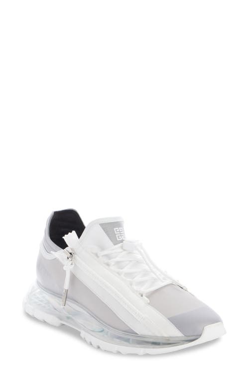 Givenchy Spectre Zip Sneaker White/Silvery at Nordstrom,