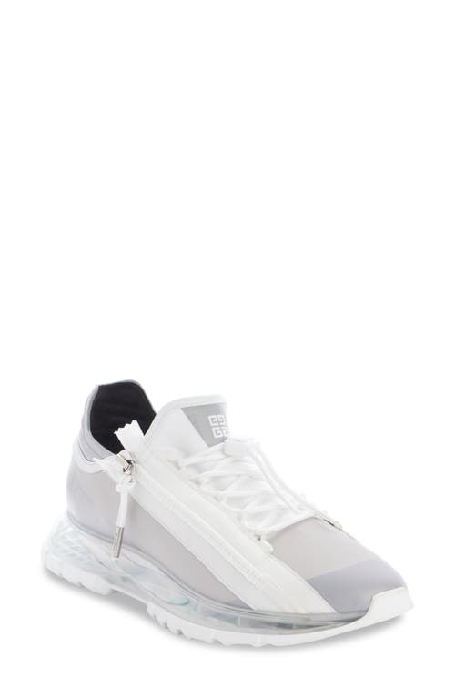 Shop Givenchy Spectre Zip Sneaker In White/silvery