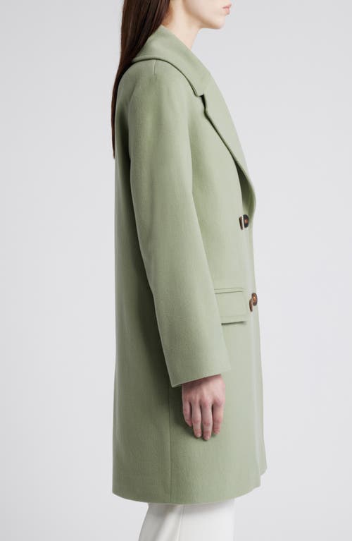 Shop Fleurette Juliet Double Breasted Wool Coat In Mojito