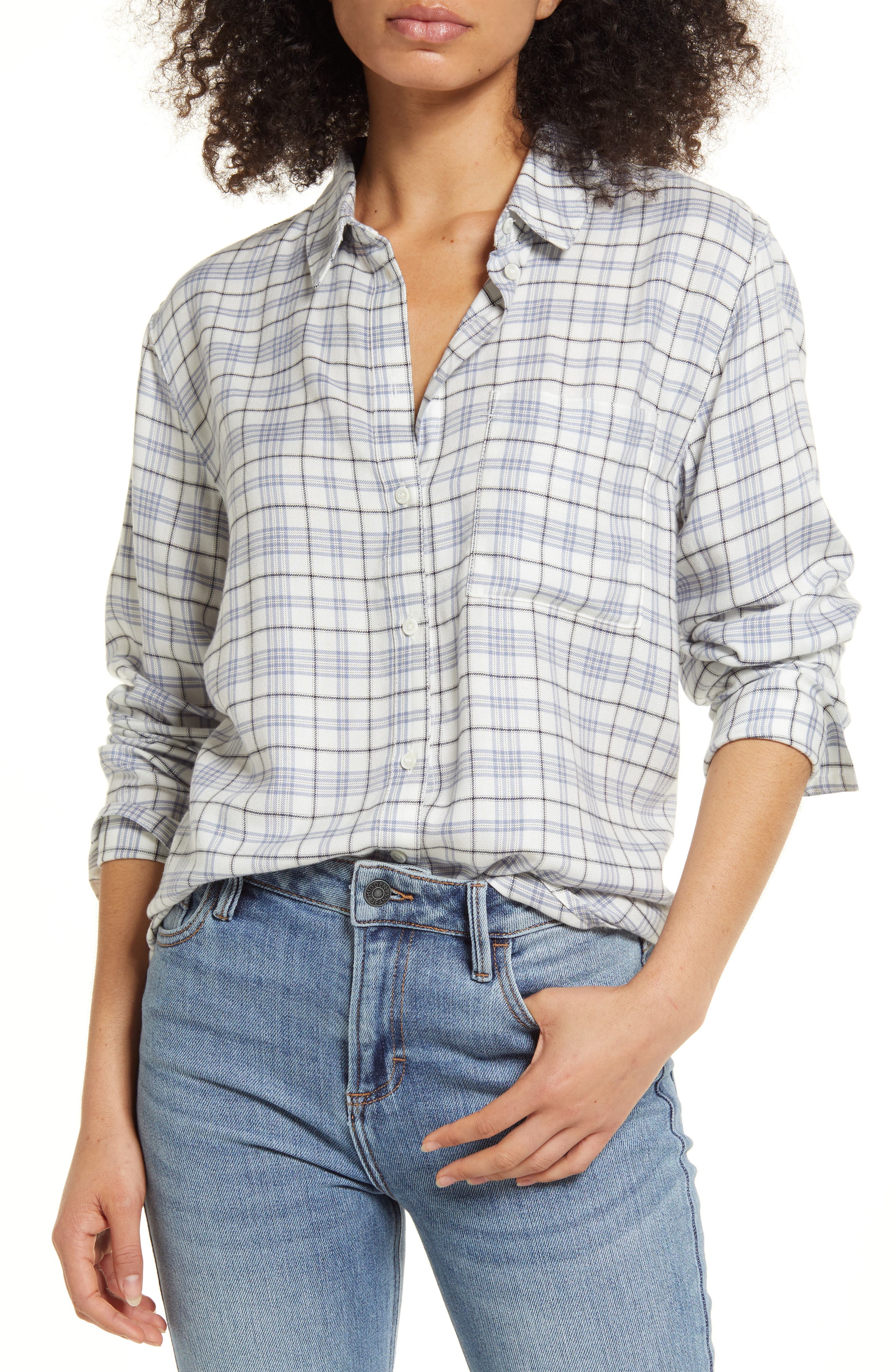 oversized boyfriend button down shirt