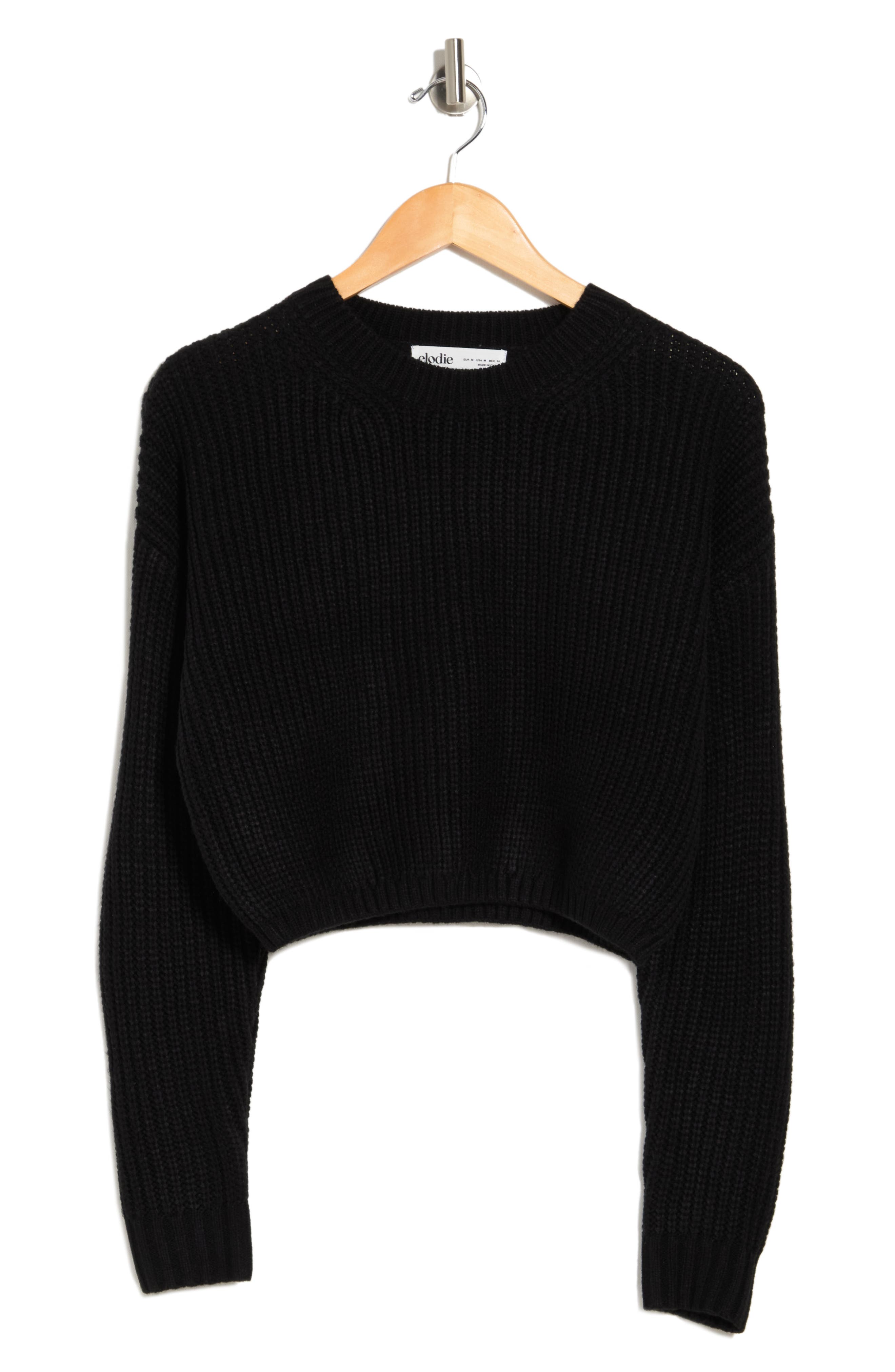 crop top crew neck sweater