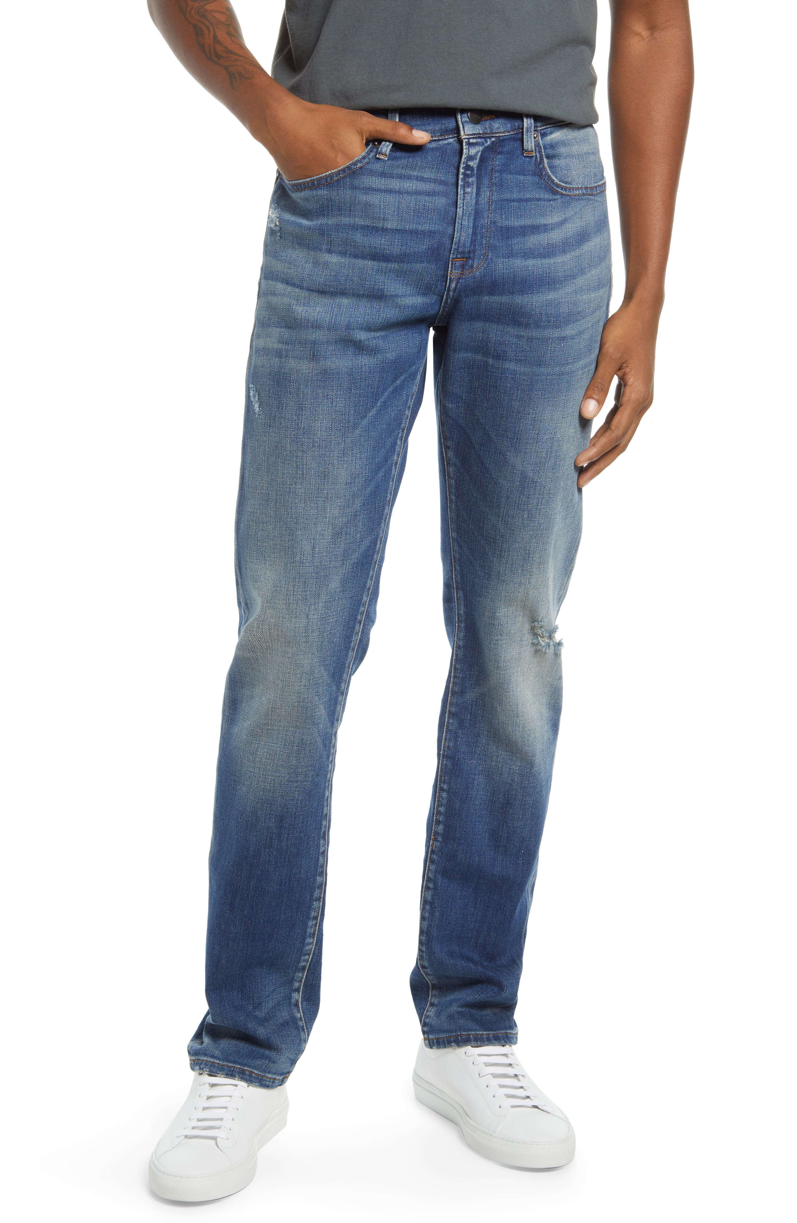 40W Robelli Men's Stonewash Designer Slim Fit Denim Stretch Jeans 