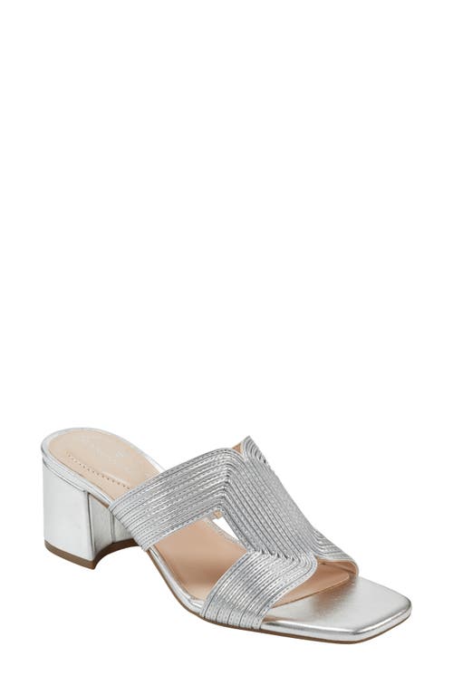 Shop Bandolino Merily 3 Heeled Sandal In Silver