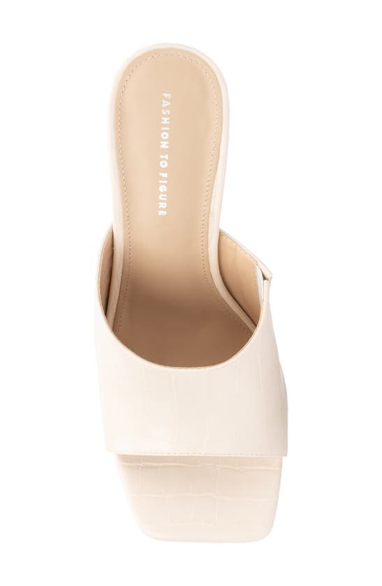 Fashion To Figure Women's Raina Wide Width Heels Mule In Bone