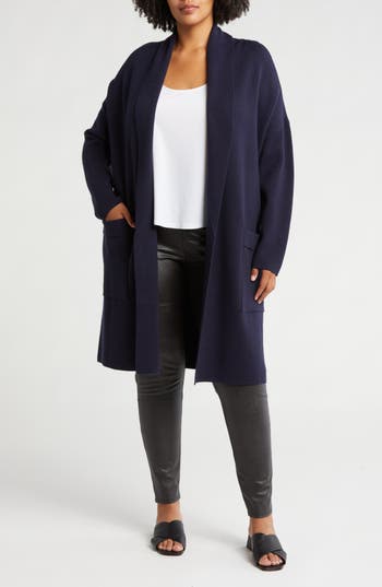 Shop By Design Alica Open Front Cardigan In Navy Blazer
