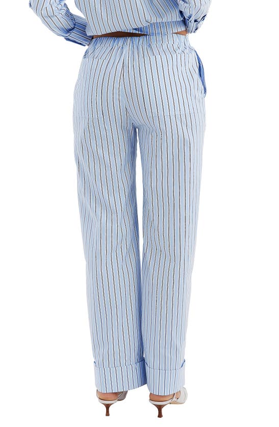Shop Mistress Rocks Stripe Baggy Pants In Blue