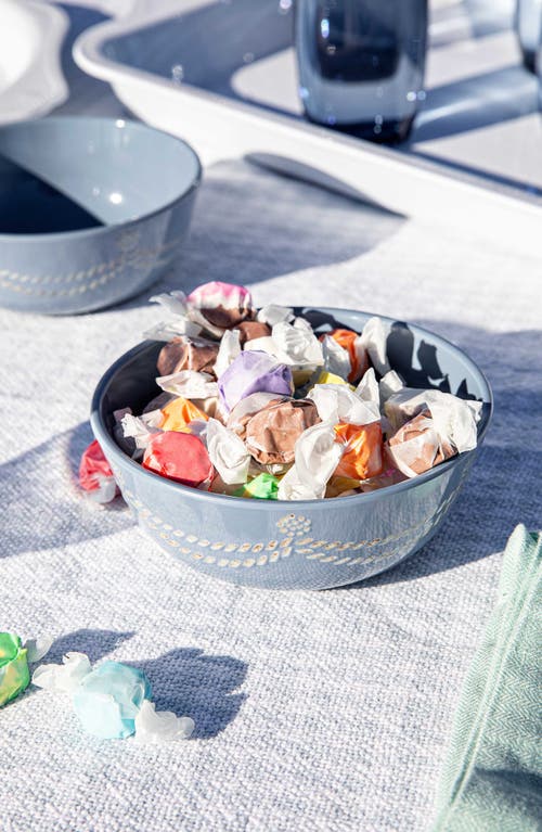 Juliska Berry & Thread Melamine Cereal/ice Cream Bowls, Set Of 4 In Chambray