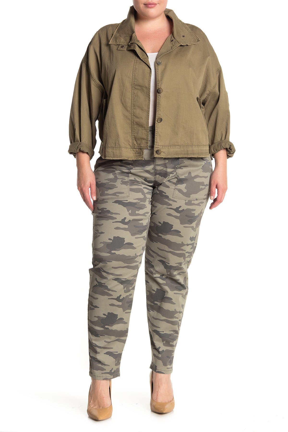 plus size twill pants