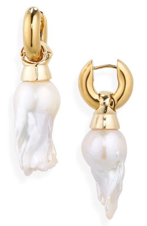 Éliou Stina Baroque Pearl Drop Earrings in Gold