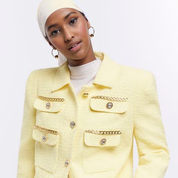 Gold Trim Boucle Jacket