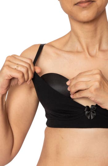 AnaOno Women's Molly Pocketed Post-Surgery Plunge Bra Black - Large