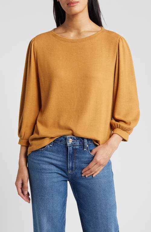 Shop Caslonr Caslon(r) Cozy Knit Top In Tan Sugar