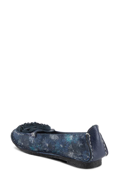 Shop L'artiste By Spring Step Dezi Garden Flat In Navy Multi