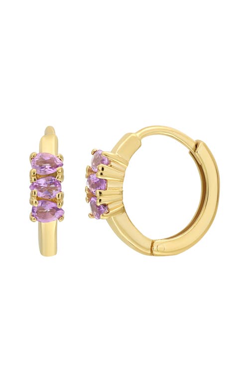 Bony Levy 14K Gold Hoop Earrings in Amethyst at Nordstrom