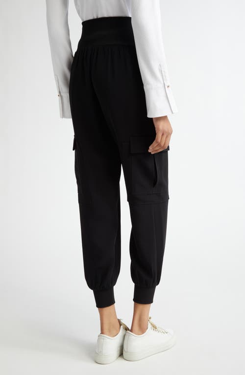 Shop Cinq À Sept Giles Crepe Cargo Pants In Black