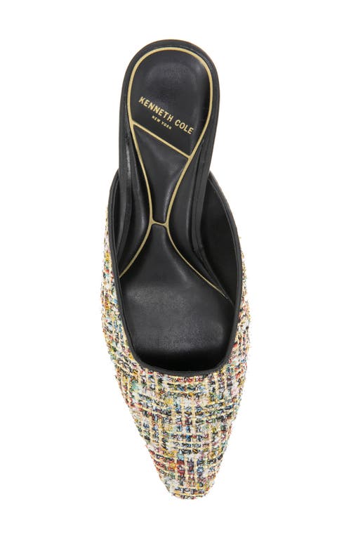 Kenneth Cole Margo Kitten Heel Mule In Metallic Multi Fabric