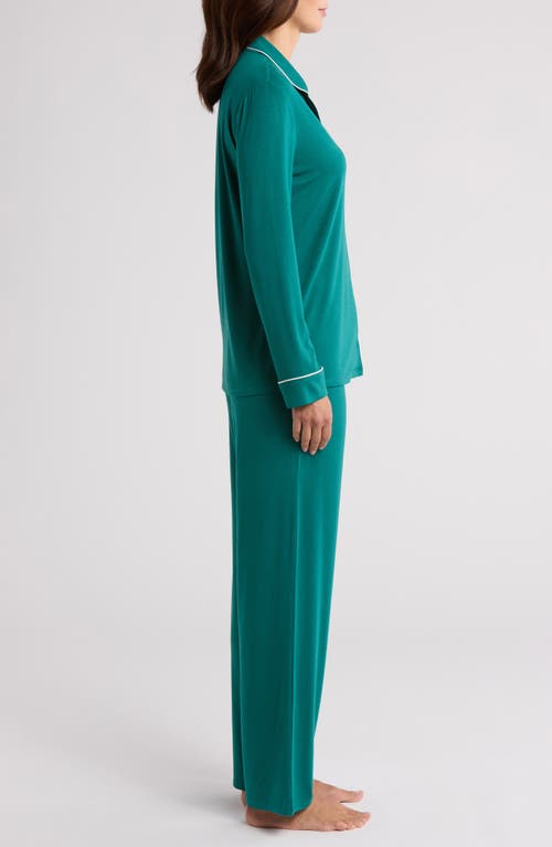 Shop Nordstrom Moonlight Eco Knit Pajamas In Green Storm