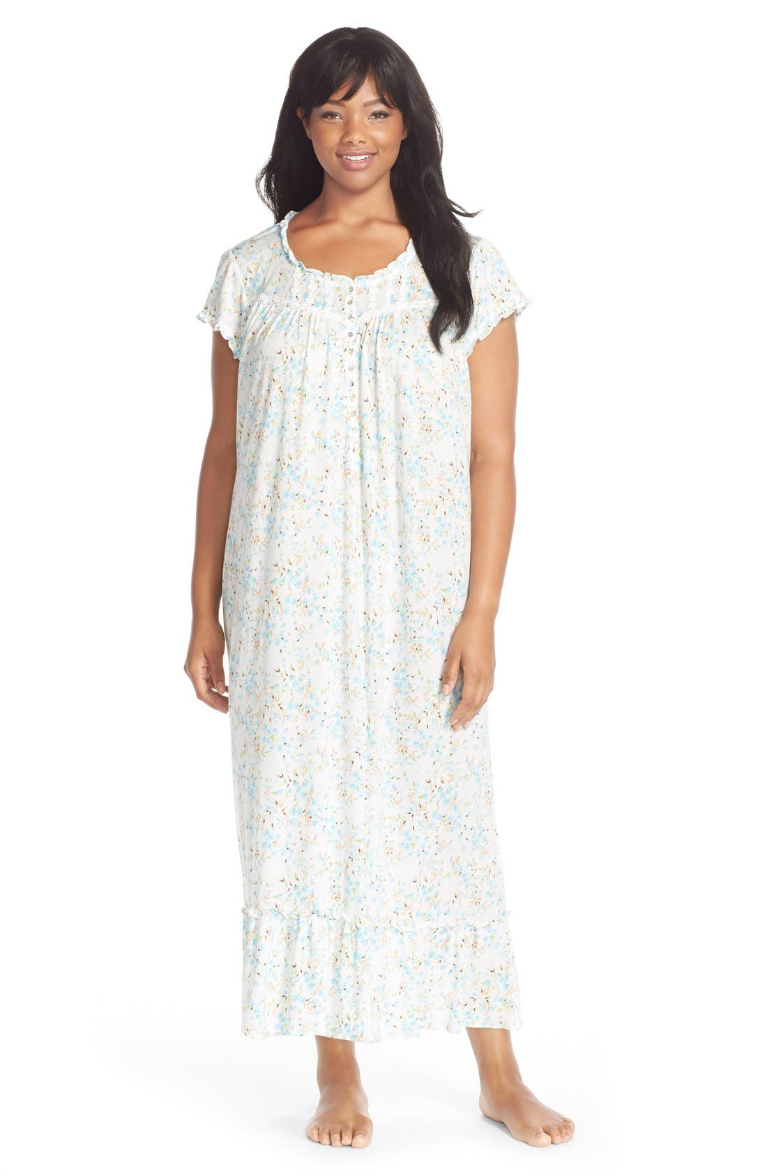 Eileen West 'Seaside' Print Ballet Nightgown (Plus Size) Nordstrom