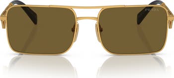 Prada 56mm best sale rectangle sunglasses