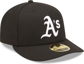 Oakland Athletics New Era Black & White Low Profile 59FIFTY Fitted Hat