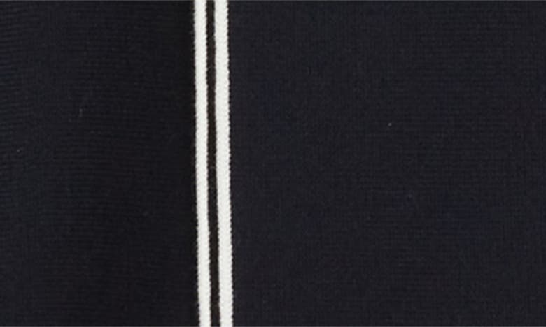 Shop Wax London Minori Short Sleeve Milano Knit Button-up Shirt In Navy