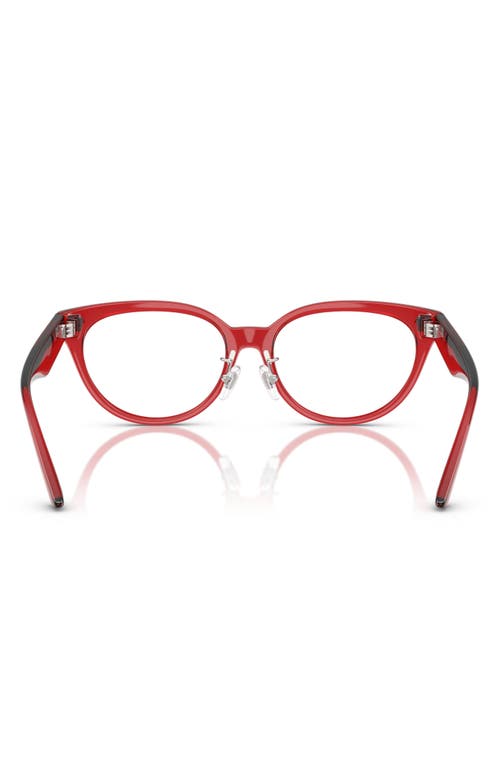 Versace 54mm Pillow Optical Glasses In Trans Red