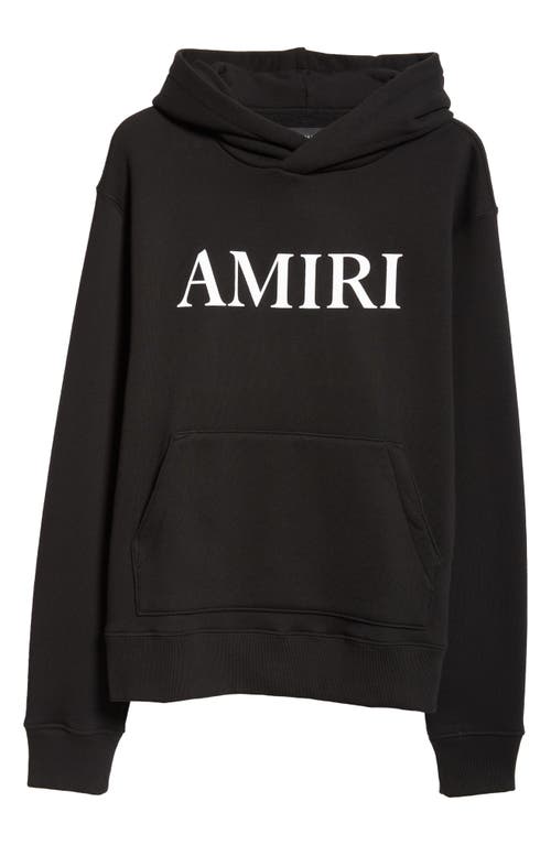 Amiri Logo-lettering Cotton Hoodie In Black