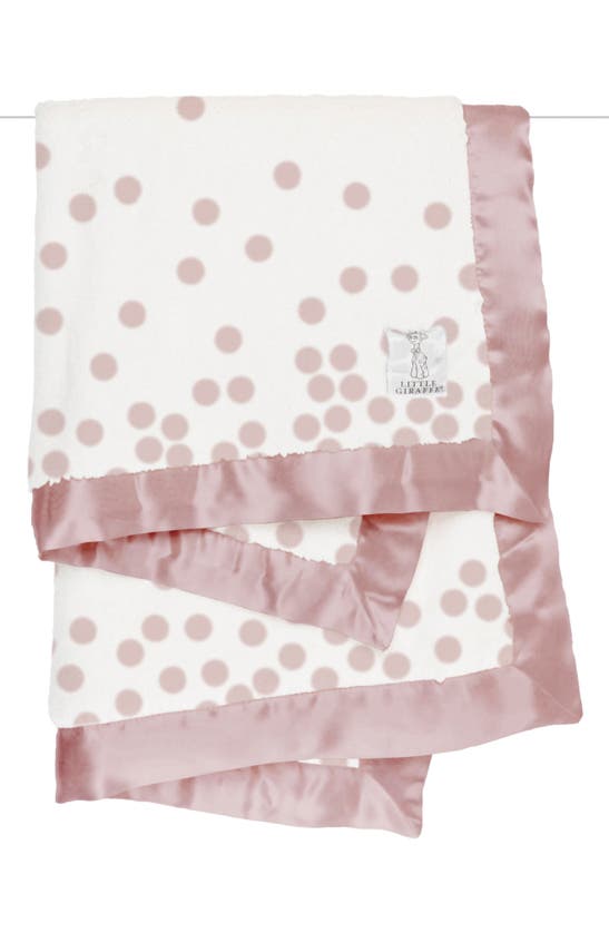 Little Giraffe Luxe Soda Baby Blanket In Pink