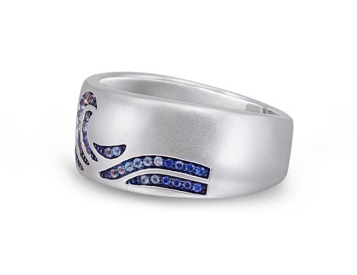 Shop Luvmyjewelry Surf Up Sterling Sapphire & Topaz Silver Band Men Ring