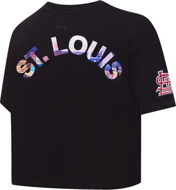 Lids St. Louis Cardinals Pro Standard Women's City Scape Pullover Sweatshirt  - Black