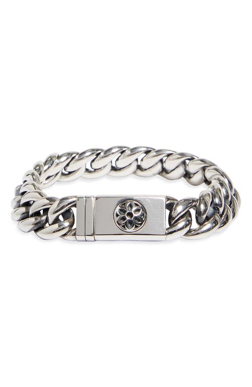 B & T Curb Link Bracelet in Silver