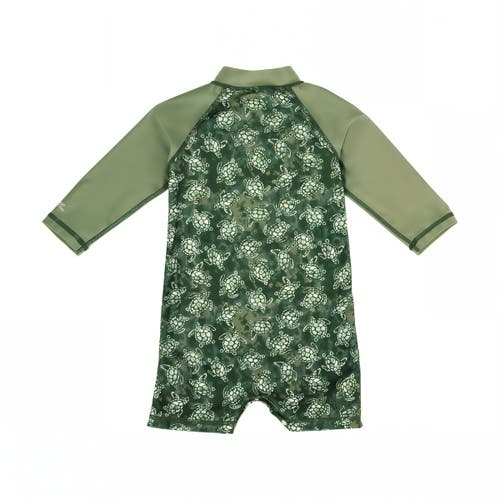 Shop Uv Skinz Long Sleeve Swim Romper In Turtle Cove