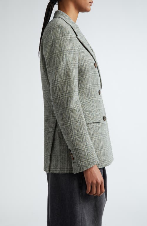 Shop Golden Goose Journey Glen Plaid Shetland Wool Blazer In Kalamata