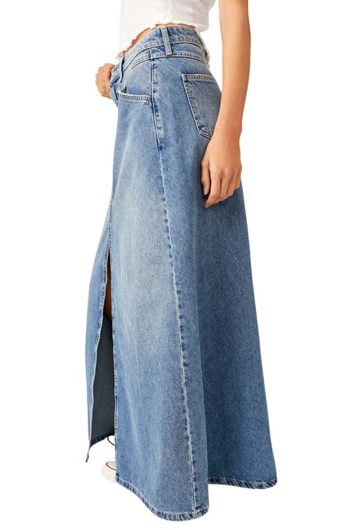 FREE PEOPLE FREE PEOPLE COME AS YOU ARE DENIM MAXI SKIRT