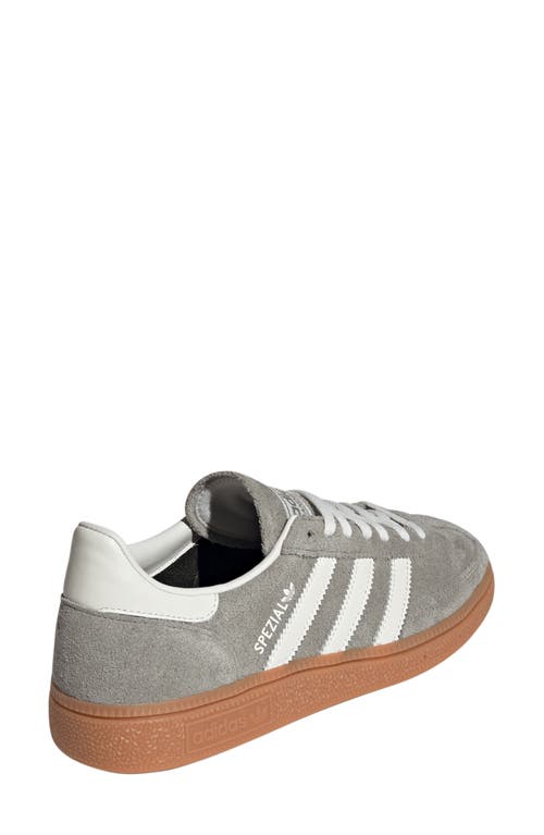 Shop Adidas Originals Adidas Handball Spezial Sneaker In Silver Pebble/off White/gum