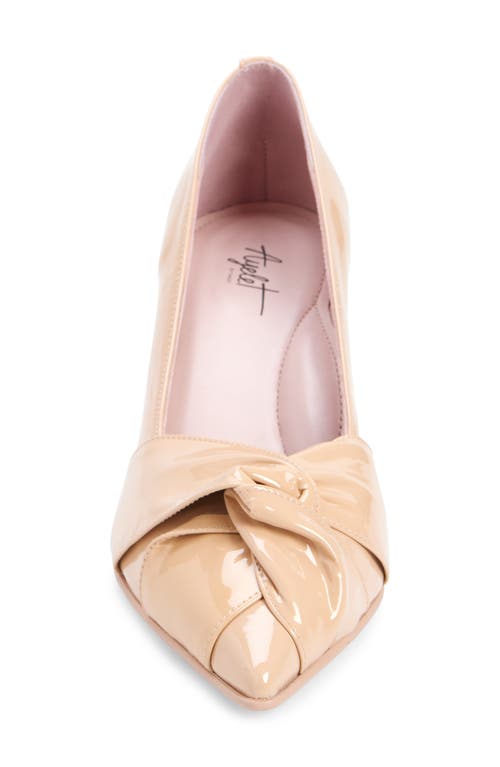 Shop Naot Harlow Pointed Toe Pump In Beige Classic Patent