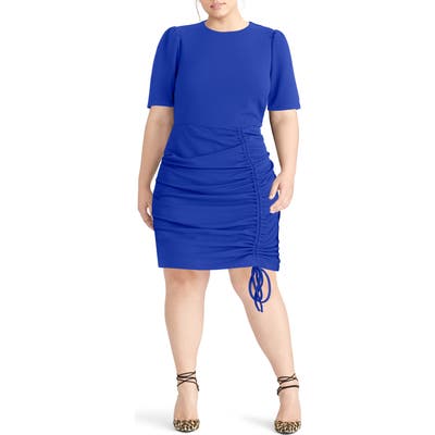 Plus Size Rachel Rachel Roy Scuba Crepe Back Minidress, Blue