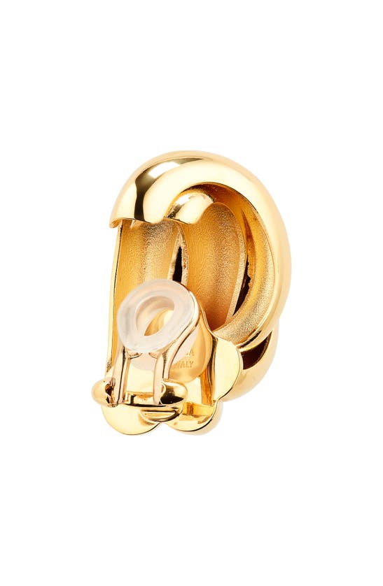 Balenciaga Saturne Clip-on Earrings In Shiny Gold