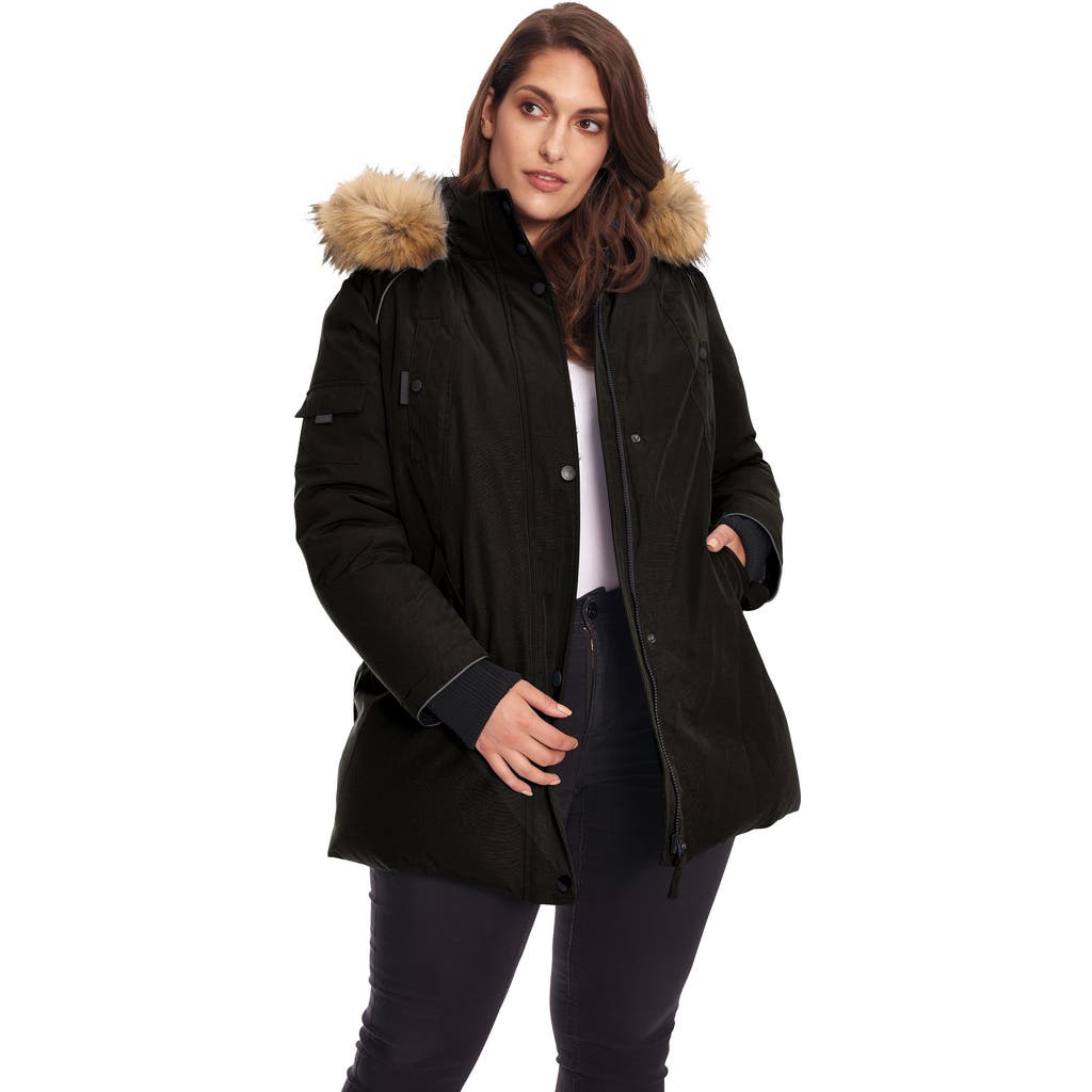 Alpine North Glacier Plus Women's Vegan Down (recycled) Parka (plus Size) In Black