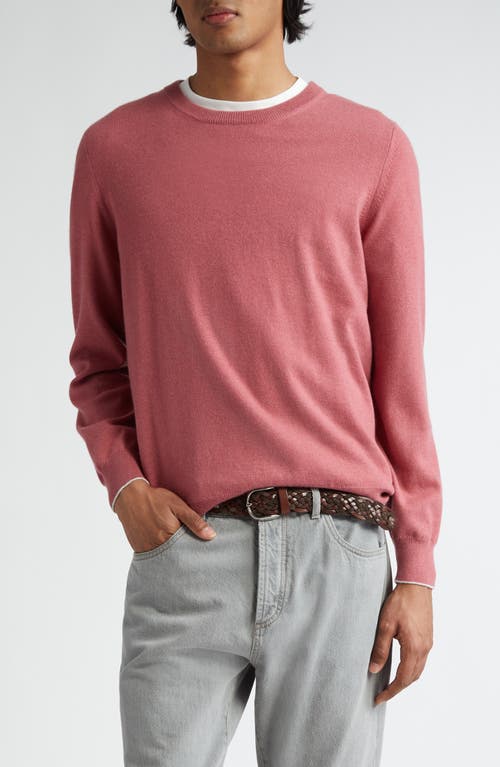 Shop Brunello Cucinelli Cashmere Sweater In Lampone/nebbia