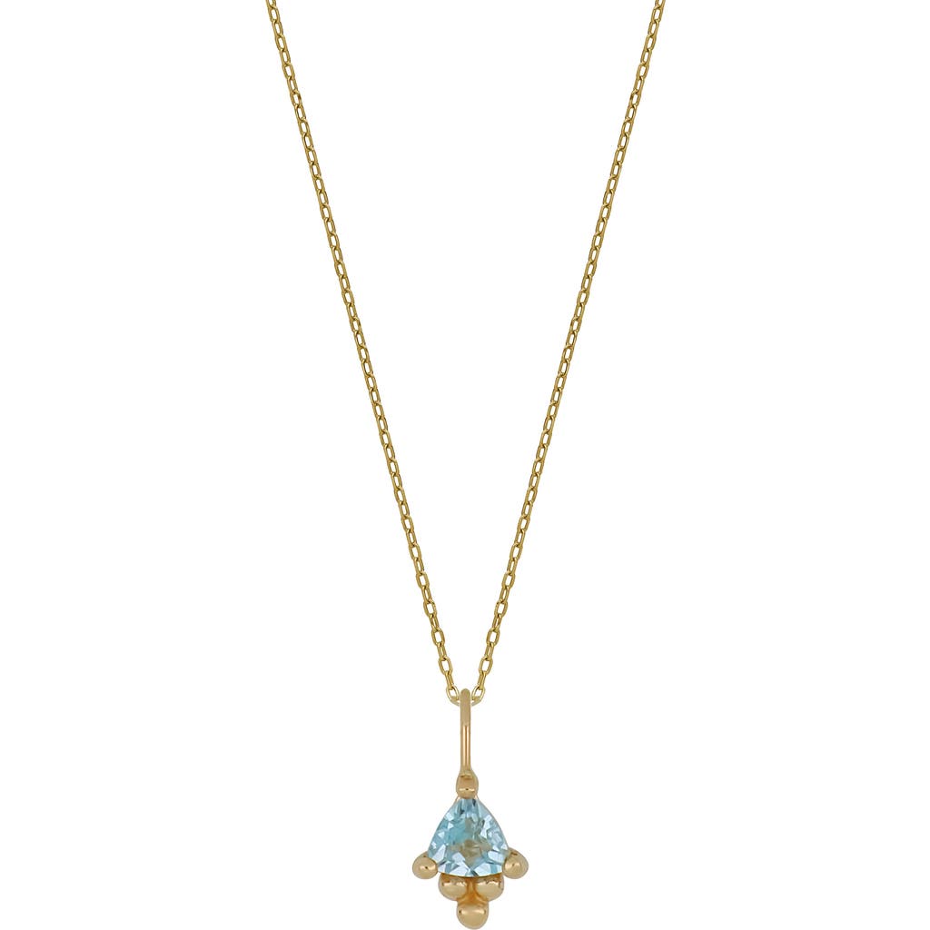 Bony Levy Blc Pendant Necklace In 14k Yellow Gold/blue Topaz