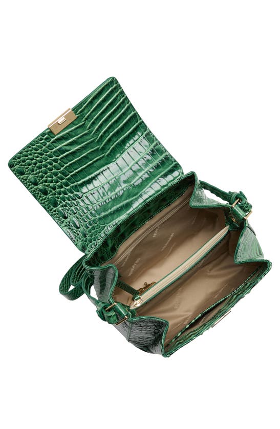 Shop Brahmin Margo Croc Embossed Leather Crossbody Bag In Parakeet